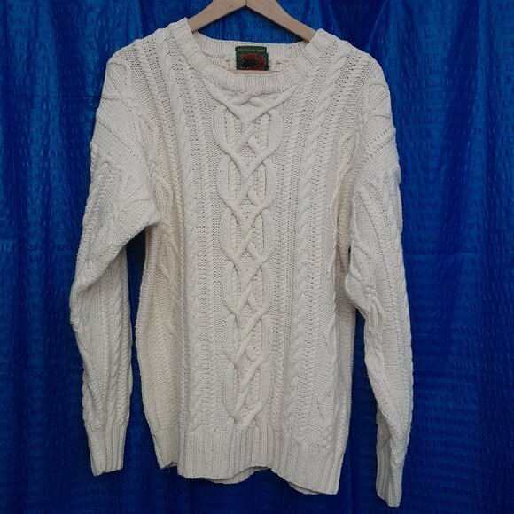 Boston Traders Other - Vintage Boston Traders Cable Knit Sweater Size L Cream Color Unisex